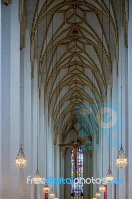 Interior Of The Frauenkirche In Munich Stock Photo