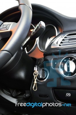 Interior Sport Car Stock Photo