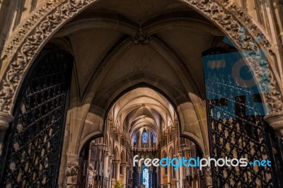 Interior View Of Canterbury Cathedral Stock Photo