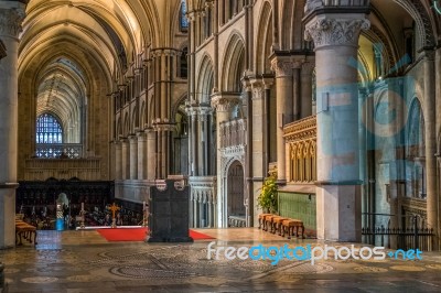 Interior View Of Canterbury Cathedral Stock Photo