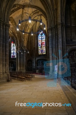 Interior View Of Cathedral Of Saint-etienne Metz Lorraine Mosell… Stock Photo