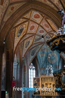 Interior View Of St. Wolfgang Parish And Pilgrimage Church Stock Photo