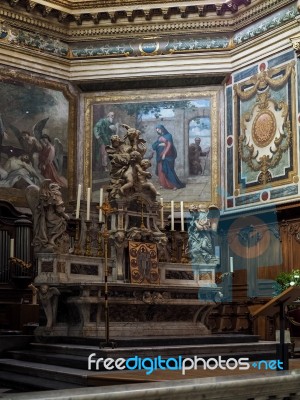Interior View Of The Altar In The Church Of Notre Dame In Bordea… Stock Photo