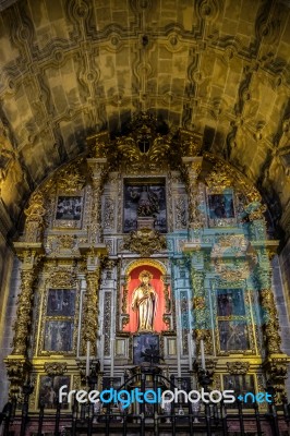 Interior View Of The Cathedral Of The Incarnation In Malaga Stock Photo