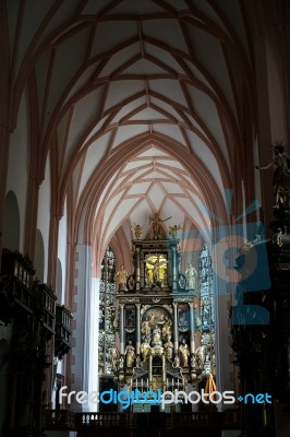 Interior View Of The Collegiate Church Of St Michael In Mondsee Stock Photo Interior View Of The Collegiate Church Of St Michael In Mondsee Stock Photo