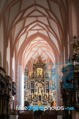 Interior View Of The Collegiate Church Of St Michael In Mondsee Stock Photo