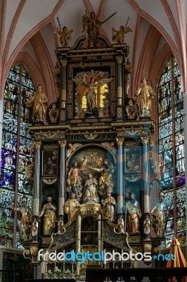 Interior View Of The Collegiate Church Of St Michael In Mondsee Stock Photo