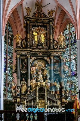 Interior View Of The Collegiate Church Of St Michael In Mondsee Stock Photo Interior View Of The Collegiate Church Of St Michael In Mondsee Stock Photo
