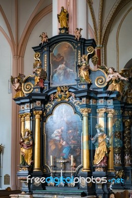 Interior View Of The Collegiate Church Of St Michael In Mondsee Stock Photo