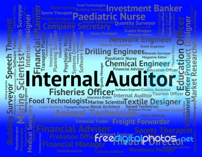 Internal Auditor Shows Occupations Hiring And Job Stock Image