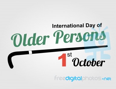 International Day Of Old Person -  Illustration Stock Image