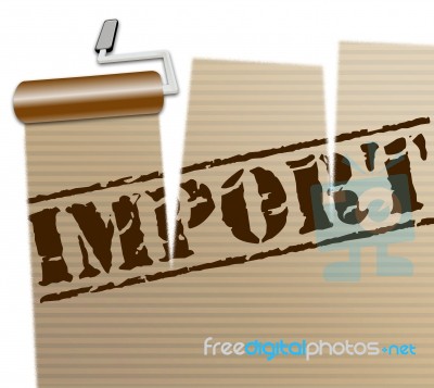 International Import Means World Trade And Business Stock Image