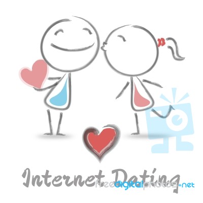 Internet Dating Represents Web Site And Adoration Stock Image