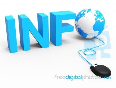 Internet Info Represents World Wide Web And Globalize Stock Image