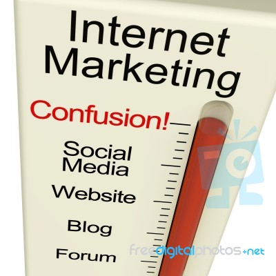 Internet Marketing Confusion Meter Stock Image