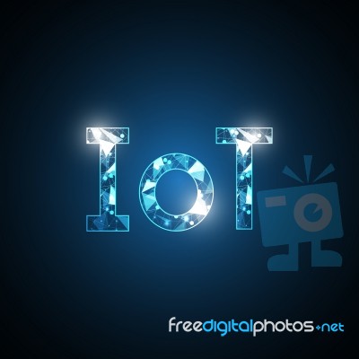 Internet Of Things Technology Abstract Symbol Background Stock Image