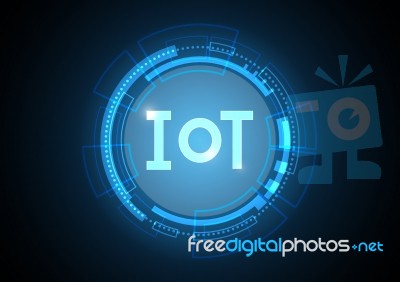 Internet Of Things Technology Circle Abstract Background Stock Image