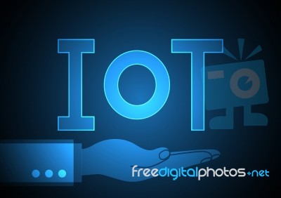 Internet Of Things Technology Hand Abstract Background Stock Image