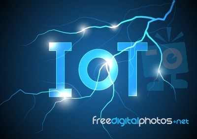Internet Of Things Technology Lightning Abstract Background Stock Image