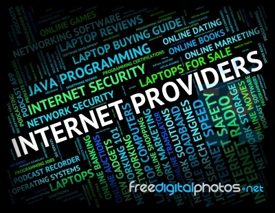 Internet Providers Shows World Wide Web And Contributor Stock Image