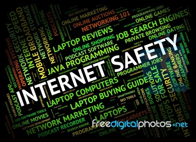 Internet Safety Represents World Wide Web And Beware Stock Image Internet Safety Represents World Wide Web And Beware Stock Image