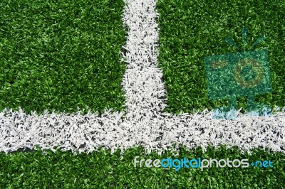 Intersecting Lines On A Field Of Play Stock Photo