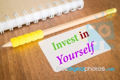 Invest In Yourself. Inspire Quote About Education Stock Image
