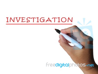 Investigation Word Means Examination Inspection And Findings Stock Image