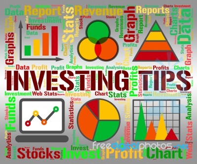 Investing Tips Indicates Return On Investment And Advice Stock Image