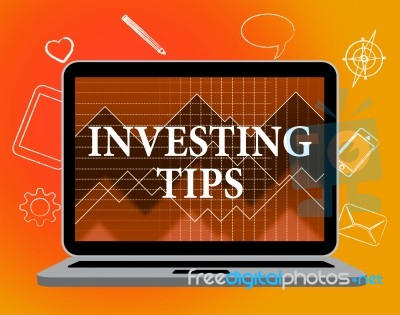 Investing Tips Shows Return On Investment And Advice Stock Image