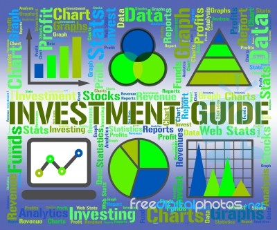 Investment Guide Indicates Business Graph And Advise Stock Image
