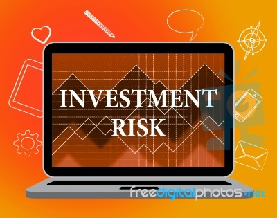 Investment Risk Means Portfolio Caution And Money Stock Image