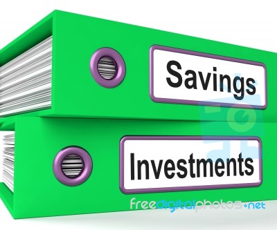Investments And Savings Files Stock Image