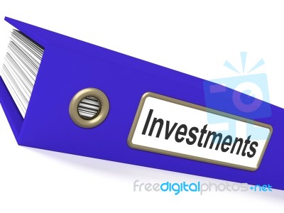 Investments File Stock Image