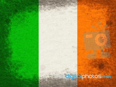 Ireland Copyspace Indicates National Flag And Country Stock Image