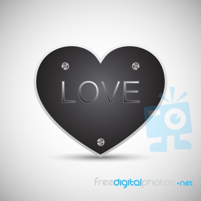  Iron Love Heart Stock Image