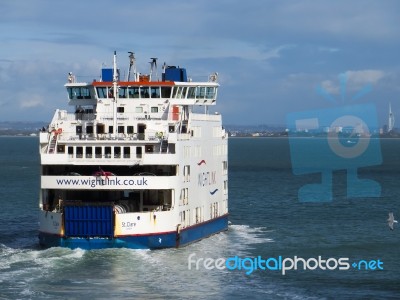 Isle Of Wight To Portsmouth Ferry Stock Photo