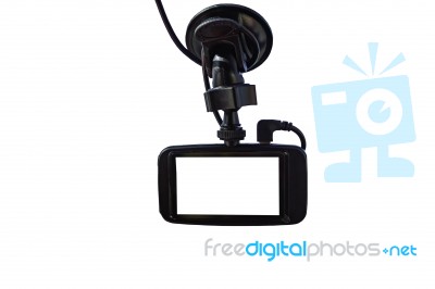 Isolated Camera In Car  A White  Background With Clipping Path Stock Photo