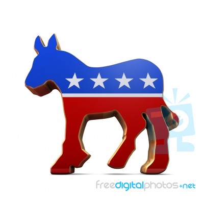 Isolated Democrat Party Symbol  Stock Image
