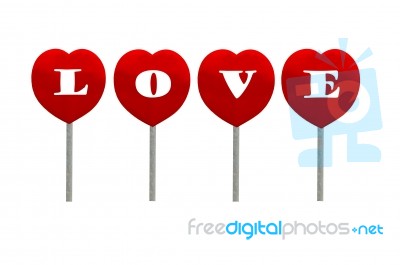 Isolated Red Heart Stock Image