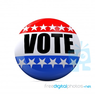 Isolated Vote Badge  Stock Image