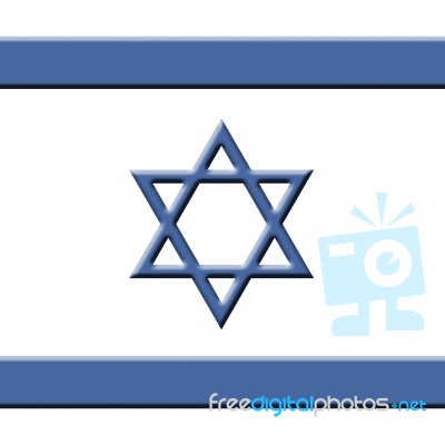 Israel Flag Indicates Middle East And Destination Stock Image