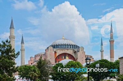 Istanbul, Turkey - May 26 : Exterior View Of The Hagia Sophia Museum In Istanbul Turkey On May 26, 2018 Stock Photo
