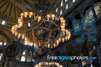 Istanbul, Turkey - May 26 : Interior View Of The Hagia Sophia Museum In Istanbul Turkey On May 26, 2018 Stock Photo