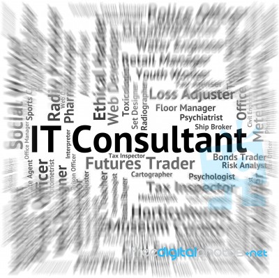 It Consultant Means Information Technology And Advisers Stock Image