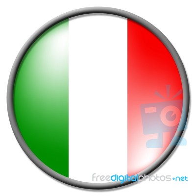Italian Badge Shows National Flag And Badges Stock Image