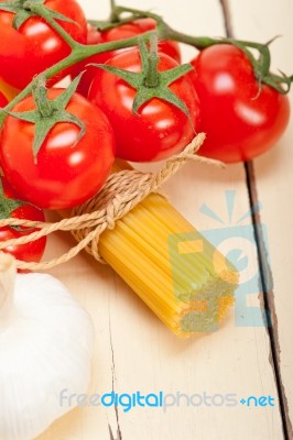 Italian Basic Pasta Ingredients Stock Photo