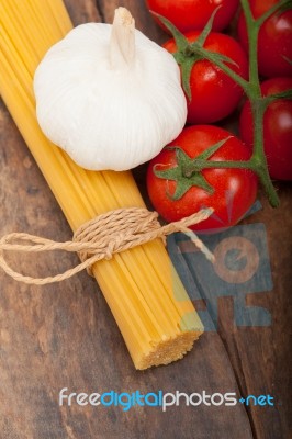 Italian Basic Pasta Ingredients Stock Photo