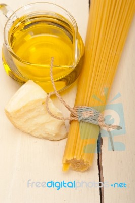 Italian Pasta Basic Food Ingredients Stock Photo