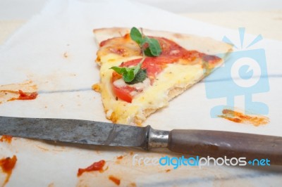 Italian Pizza Margherita Stock Photo